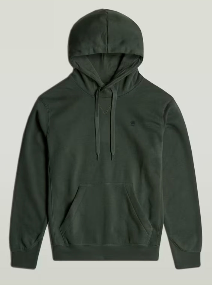 Green hoodie on a light gray background