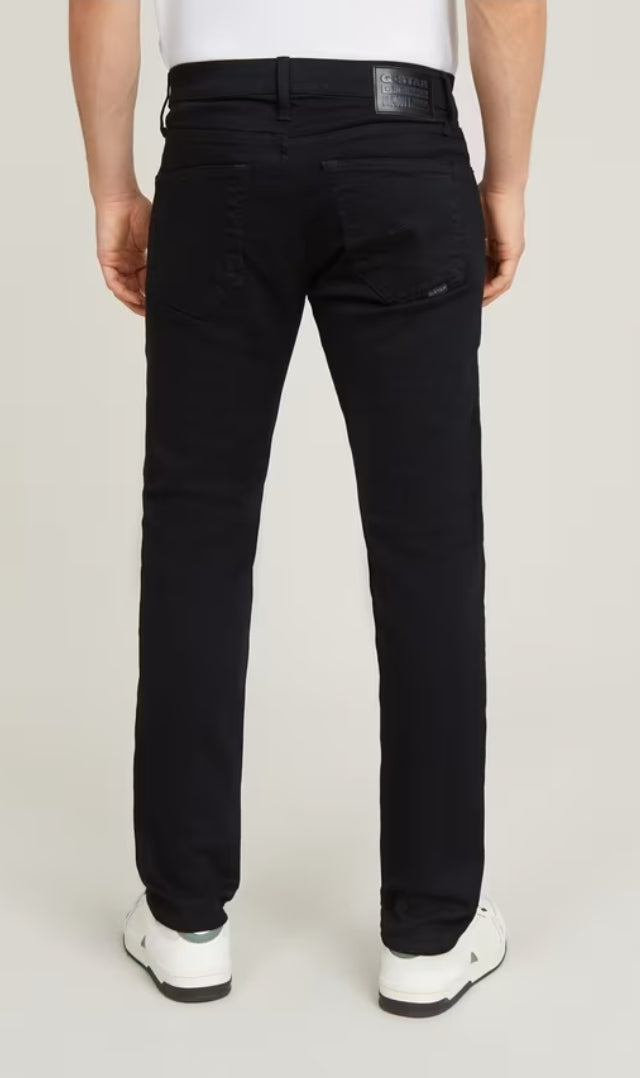 GStar RAW 3301 Pitch Black Silm Jean www.q23menswear.com