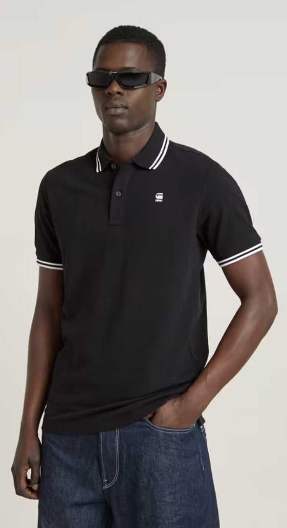 GStar RAW Dunda Polo STP Black www.q23menswear.com