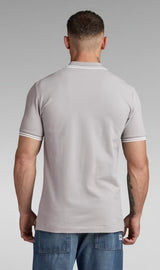 G Star Dunda Slim Stripe Polo Grey Alloy www.q23menswear.com