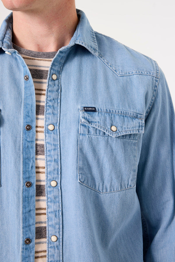 Garcia denim shirt b51085 www.q23menswear.com