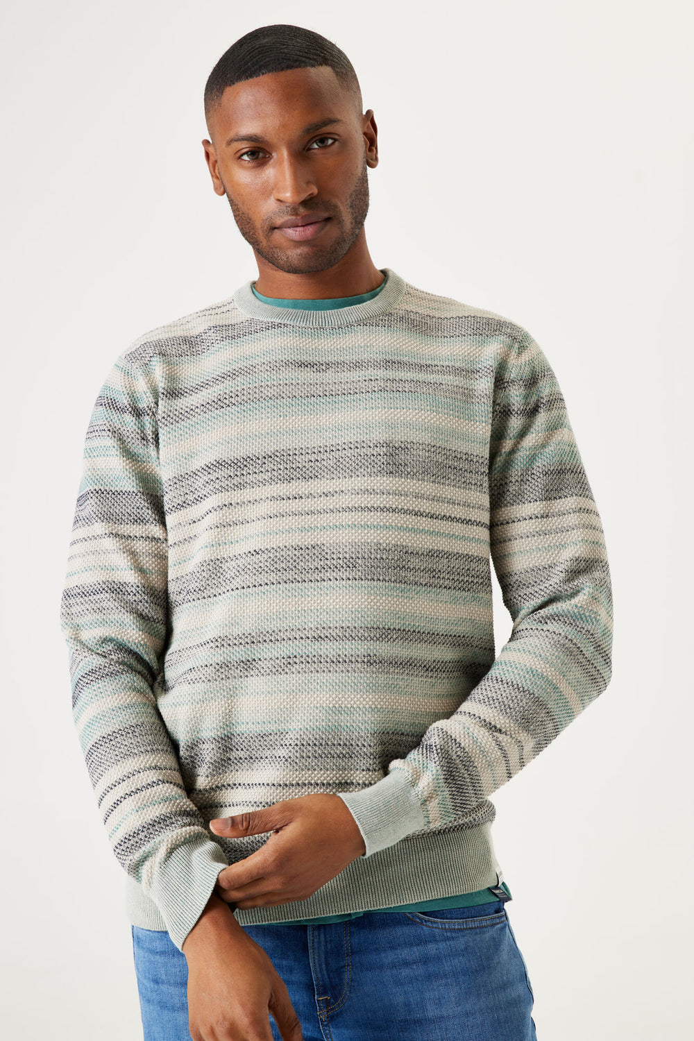 Garcia Knitwear T41243 Sage Crew www.q23menswear.com