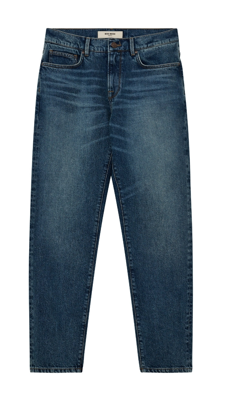 Blue jeans on a white background