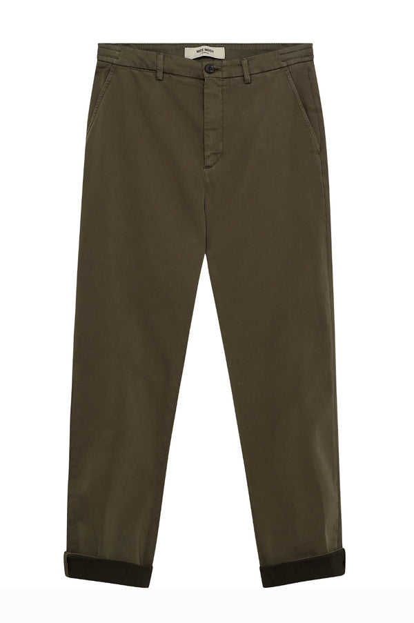 Olive pants on a white background