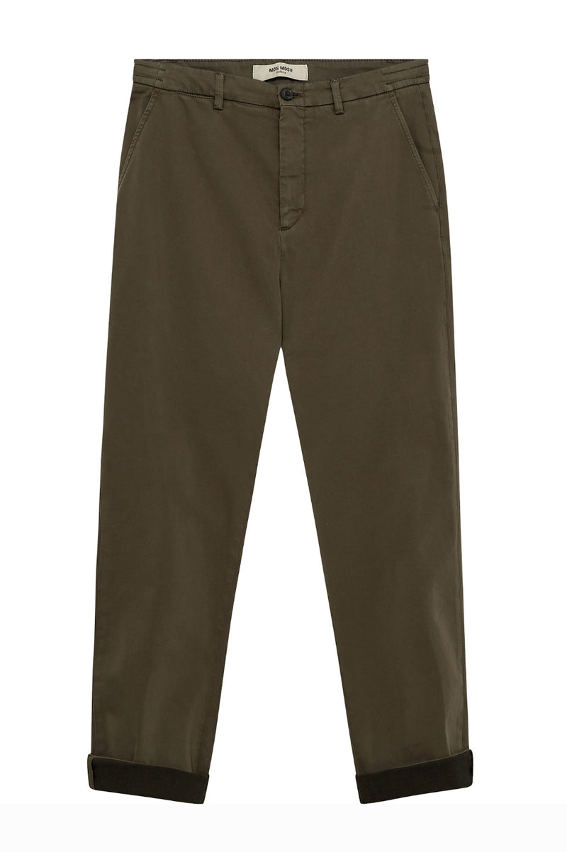 Olive pants on a white background