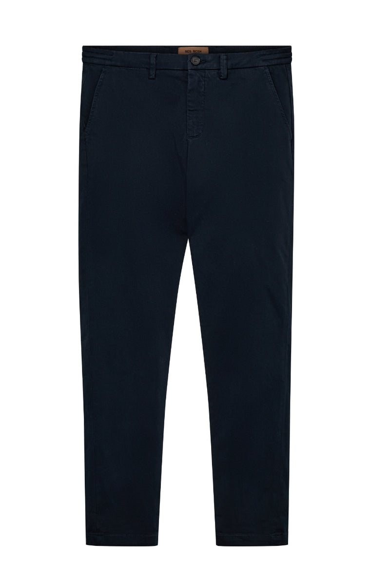 Navy pants on a white background