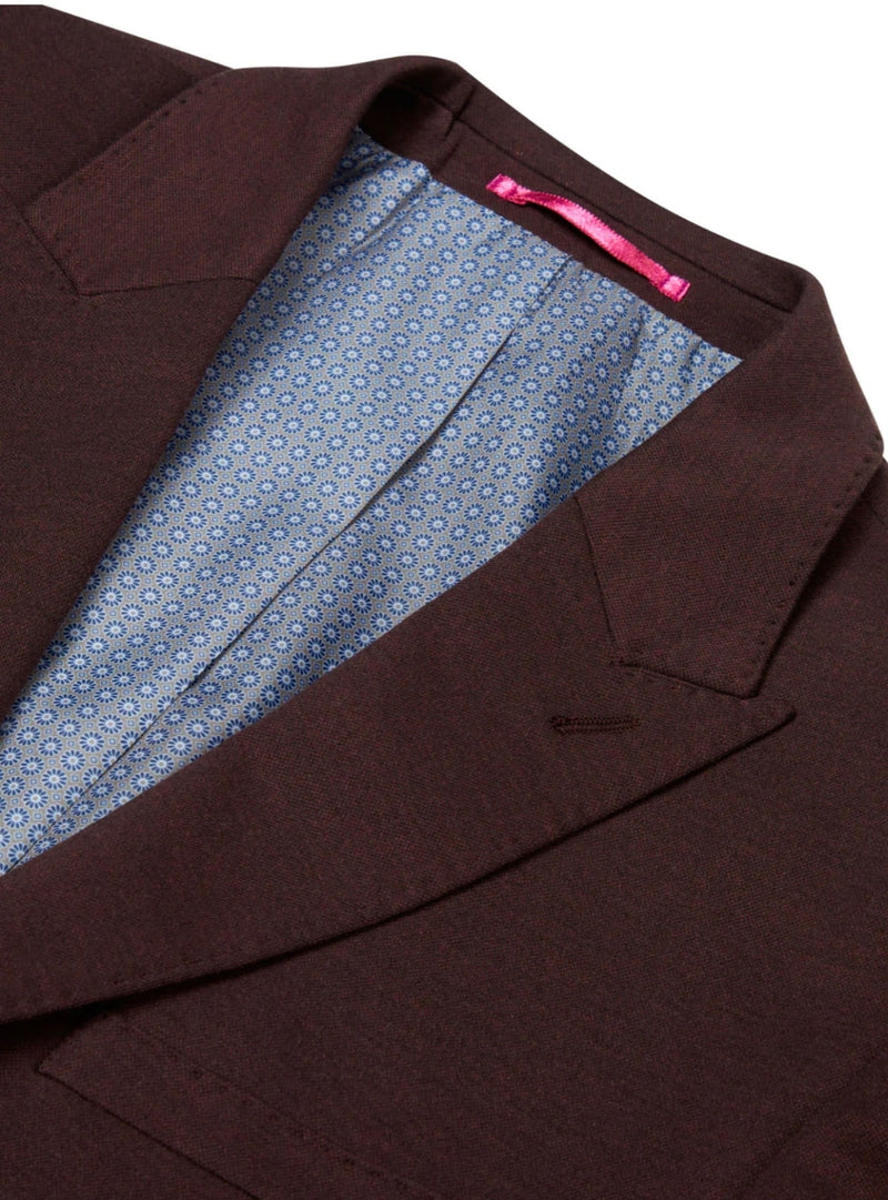 Ninety78 Cannes Suit Tapered Suit Jacket Bordo