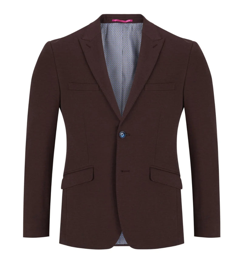 Ninety78 Cannes Suit Tapered Suit Jacket Bordo