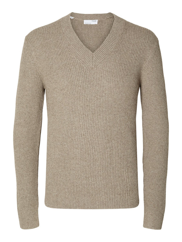 SELECTED HOMME RONN LS KNIT V-NECK Q23 Menswear Galway