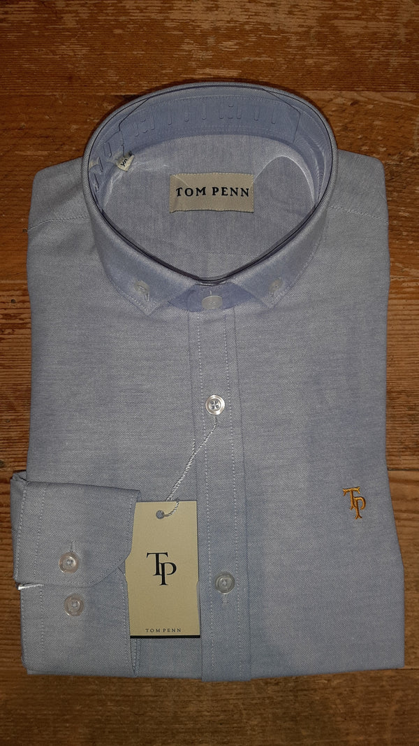 Tom PennTP330 Oxford Shirt L/S Blue www.q23menswear.com