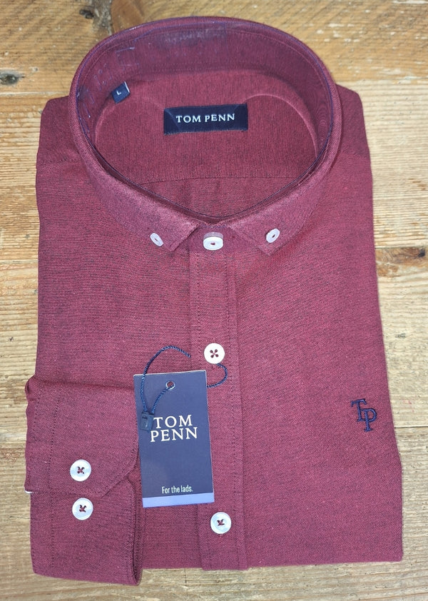 Tom Penn TP330 Claret Shirt www.q23menswear.com