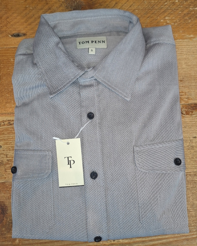 Tom Penn TP893 Overshirt Silver www.q23menswear.com