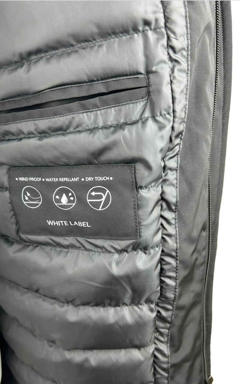 White Label Hayes Water Repellant Coat in Black