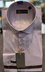 White-Label-Tapered-Shirt-Pink-Circles-82161 www.q23menswear.com