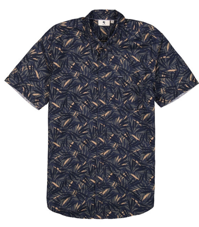 garcia navy printed shirt short sleeve