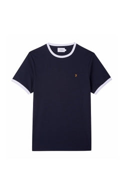 FARAH GROVES RINGER SS TEE Navy