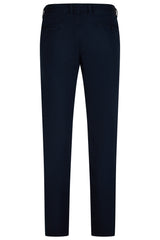 Navy pants on a white background