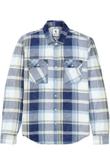 Garcia Check Shirt Indigo N41284 www.q23menswear.com