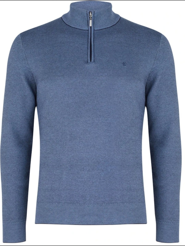 Benetti Verona 1/4 Zip in Smoke Q23menswear galway