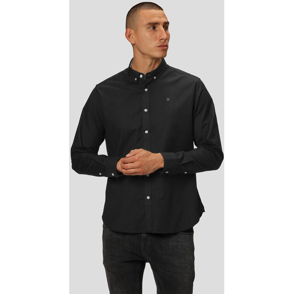 CLean Cut Copenhagen CC 1482 Oxford Stretch Shirt Black Q23 Menswear Galway