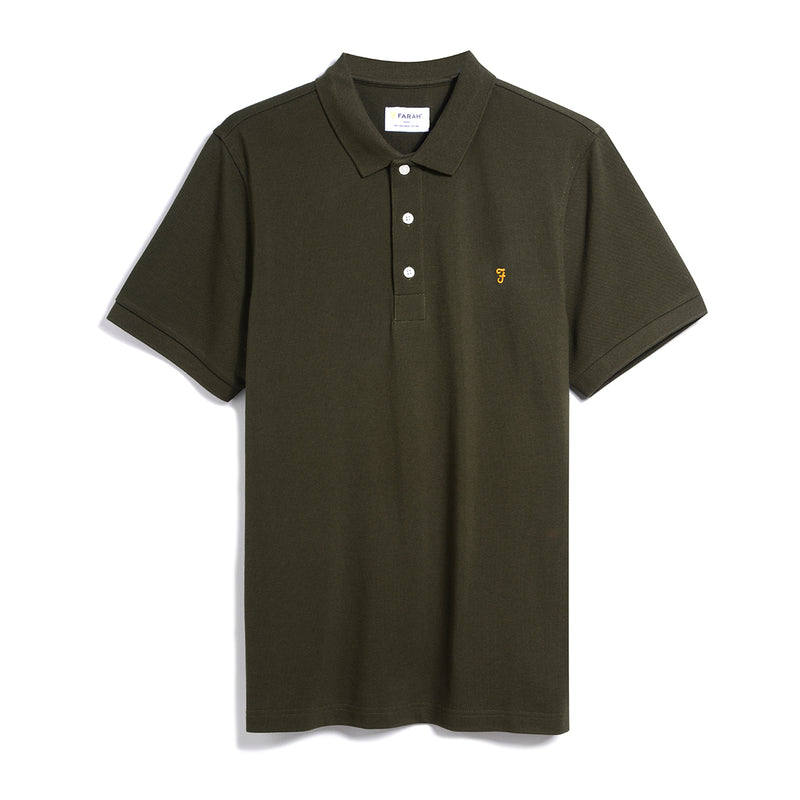 Blanes Slim Fit Organic Cotton Polo Shirt In Evergreen - Q23Menswear