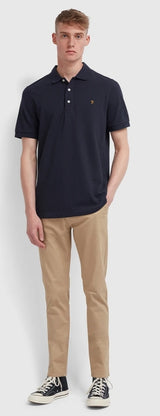 Farah Blanes Slim Fit Polo Shirt In Navy - Q23Menswear