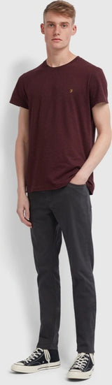 Drake Slim Fit Cotton Twill 5 Pocket In Grey - Q23Menswear