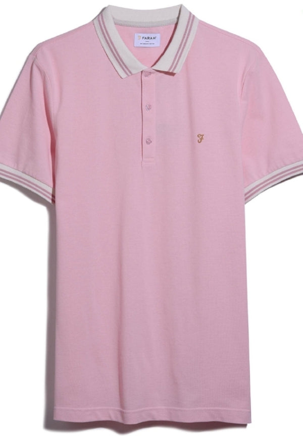 Farah Stanton Polo in Pink Q23 Menswear Galway