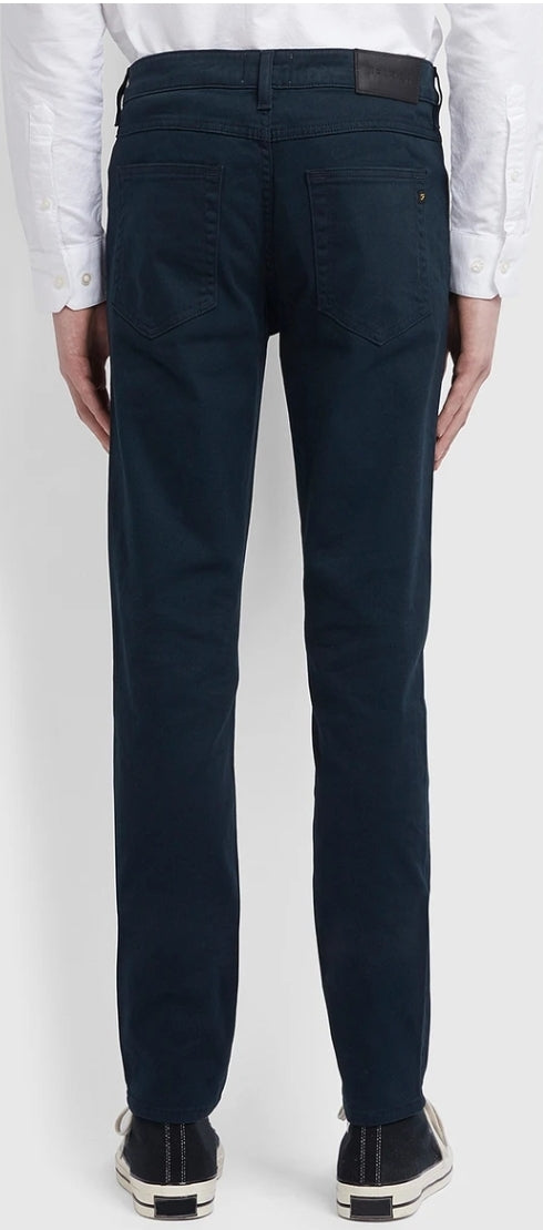 Drake Slim Fit Cotton Twill 5 Pocket In Navy - Q23Menswear