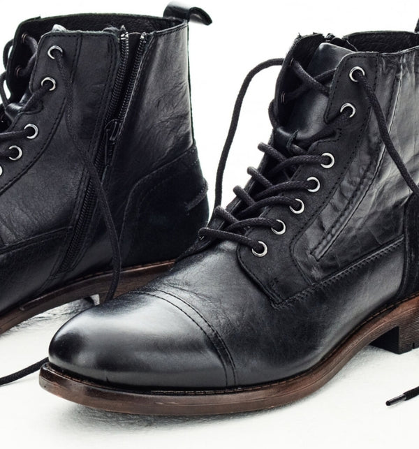 Garcia Black lace-up boots GF011001 Q23menswear galway