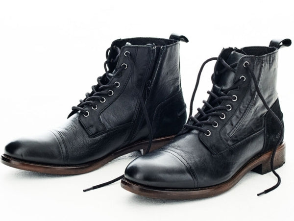 Garcia Black lace-up boots GF011001 Q23menswear galway