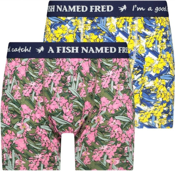 A Fish Named Fred 2 Pack Boxers Oleander