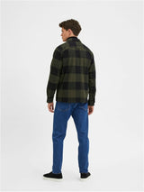 Selected Homme green and black checked shirt jacket Q23 Menswear Galway