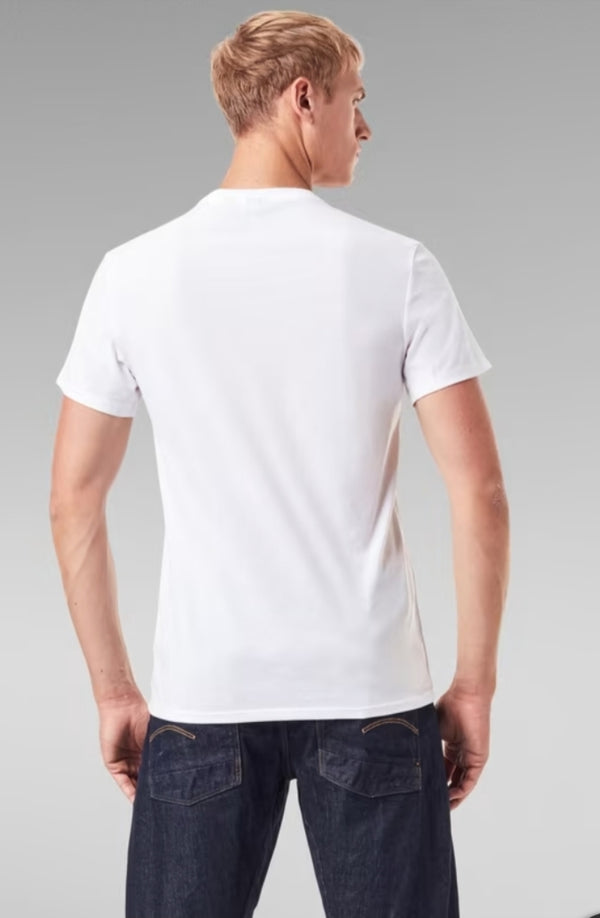 GStar RAW Base Heather T-Shirt 2-Pack V-Ncek White Q23 Menswear Galway