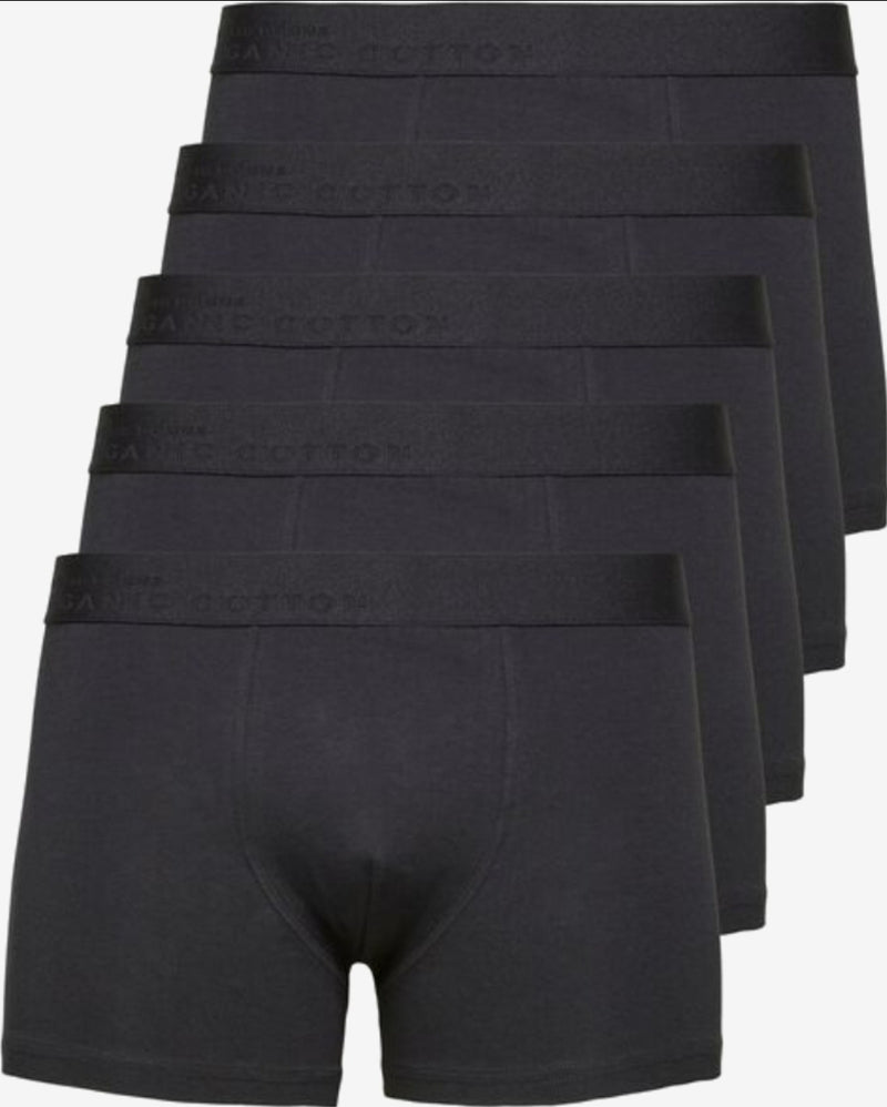 Selected Homme 5-PACK ORGANIC COTTON BOXER SHORTS Black Q23 Menswear Galway