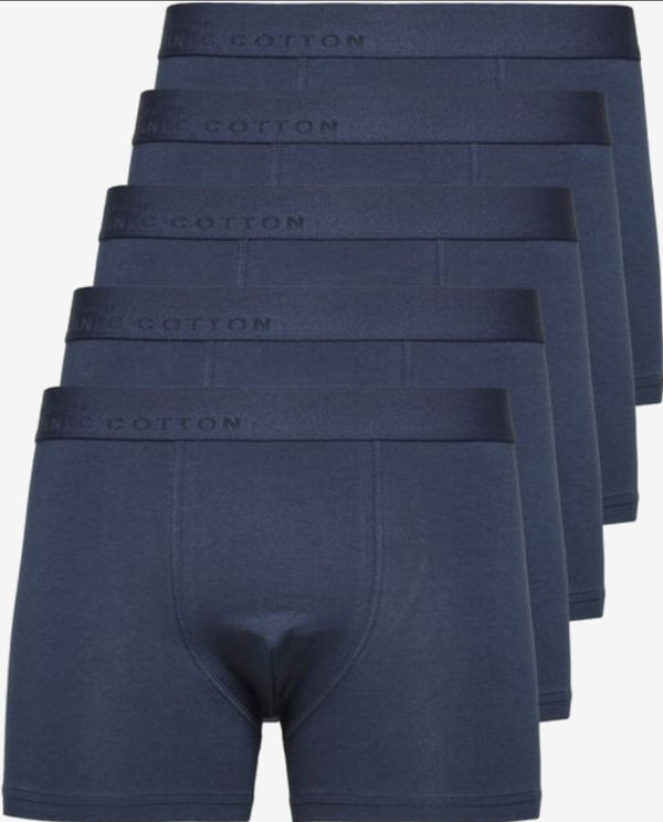 Selected Homme 5-PACK ORGANIC COTTON BOXER SHORTS Navy Q23 Menswear Galway
