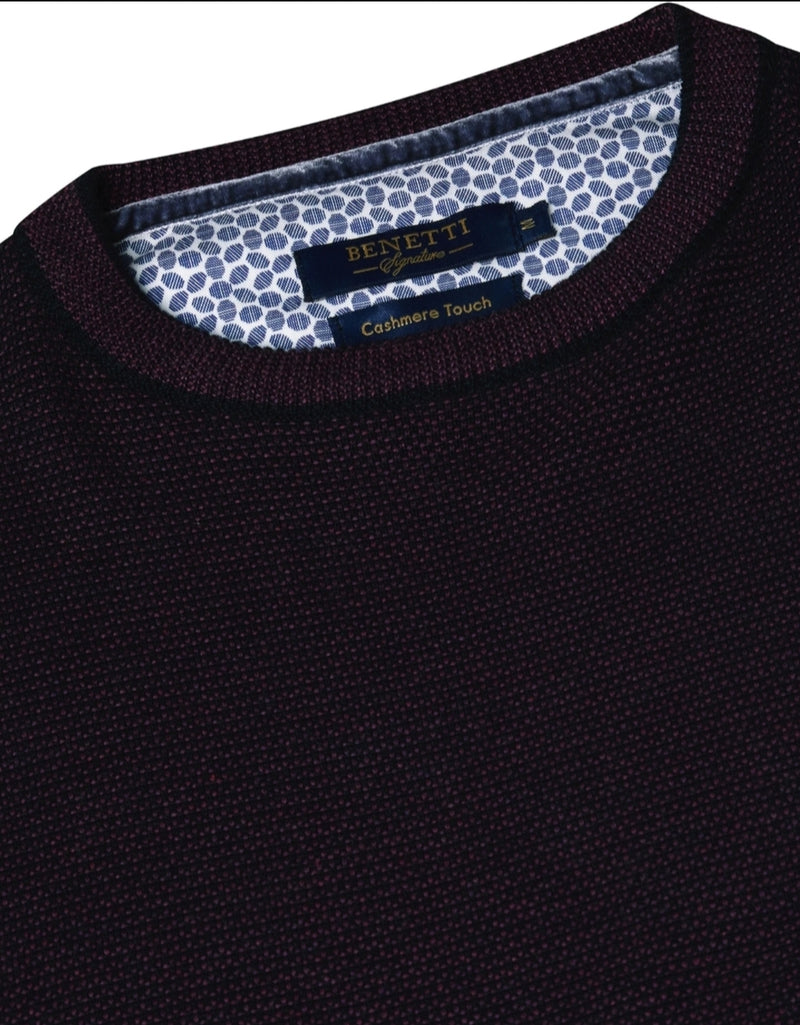 BENETTI TREVOR PLUM CREW NECK - Q23Menswear