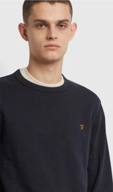 FARAH TIM CREW NCEK IN NAVY - Q23Menswear