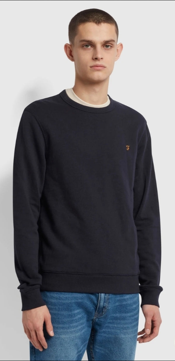 FARAH TIM CREW NCEK IN NAVY - Q23Menswear