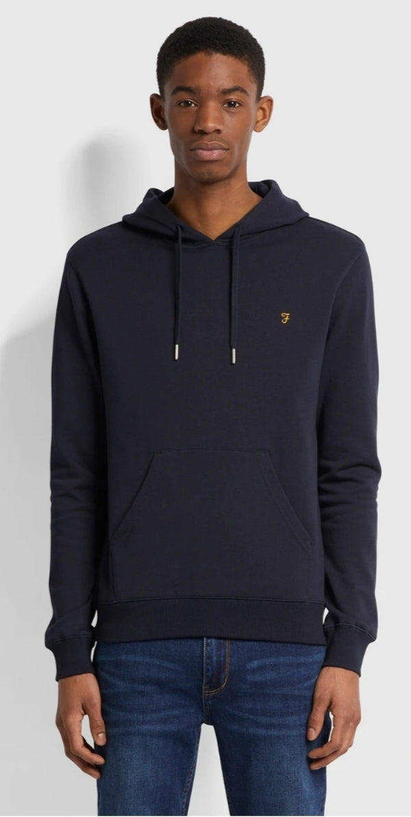 Zain Organic Cotton Hoodie In True Navy - Q23Menswear