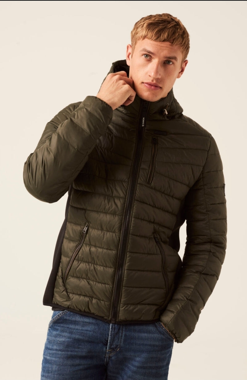 Garcia Green hooded puffer jacket - Q23Menswear