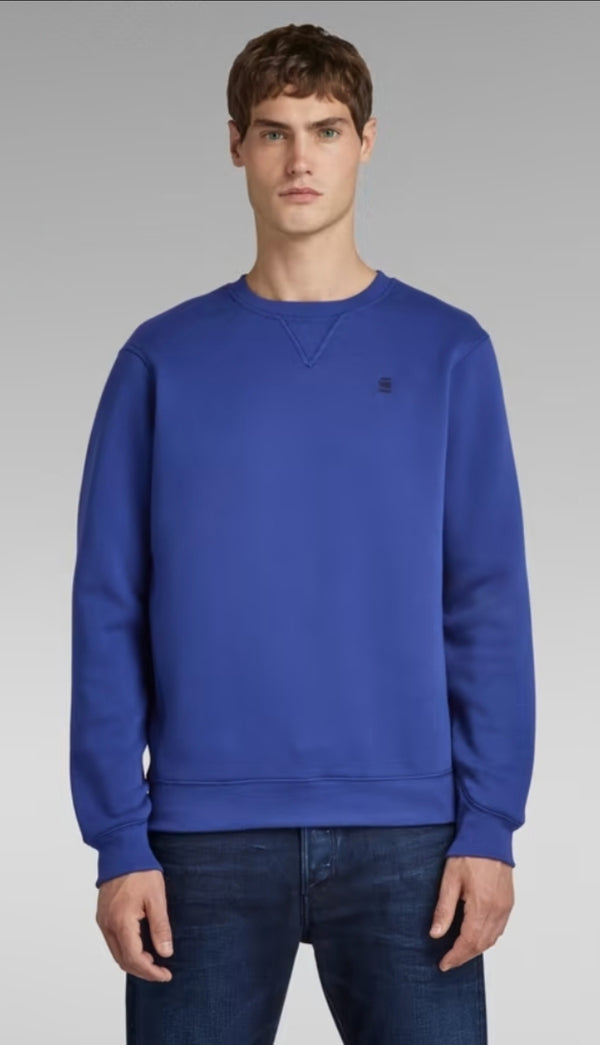 GSTAR PREMIUM CORE SWEATER Lighting Blue - Q23Menswear