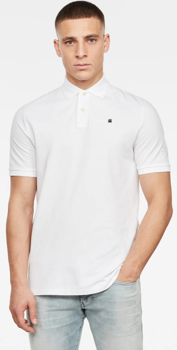 GSTAR RAW Dunda Slim Polo SS White - Q23Menswear