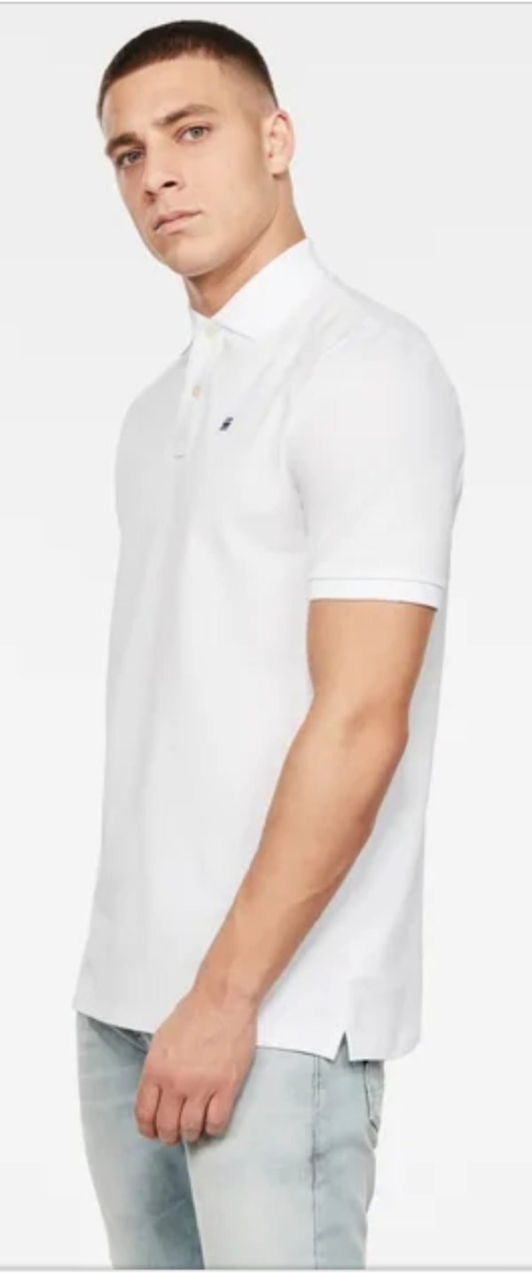 GSTAR RAW Dunda Slim Polo SS White - Q23Menswear