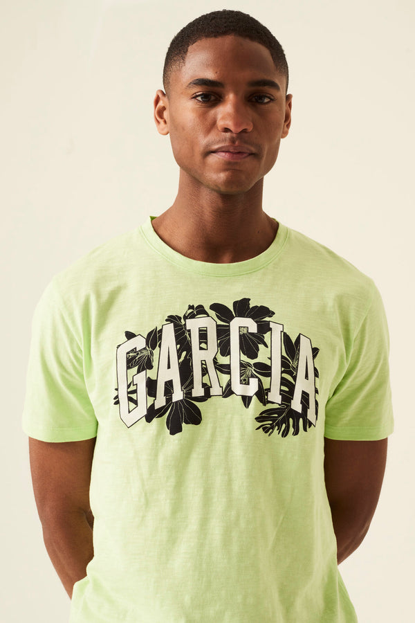 Garcia Tee Soft Lime SS23 Q23 Menswear Galway