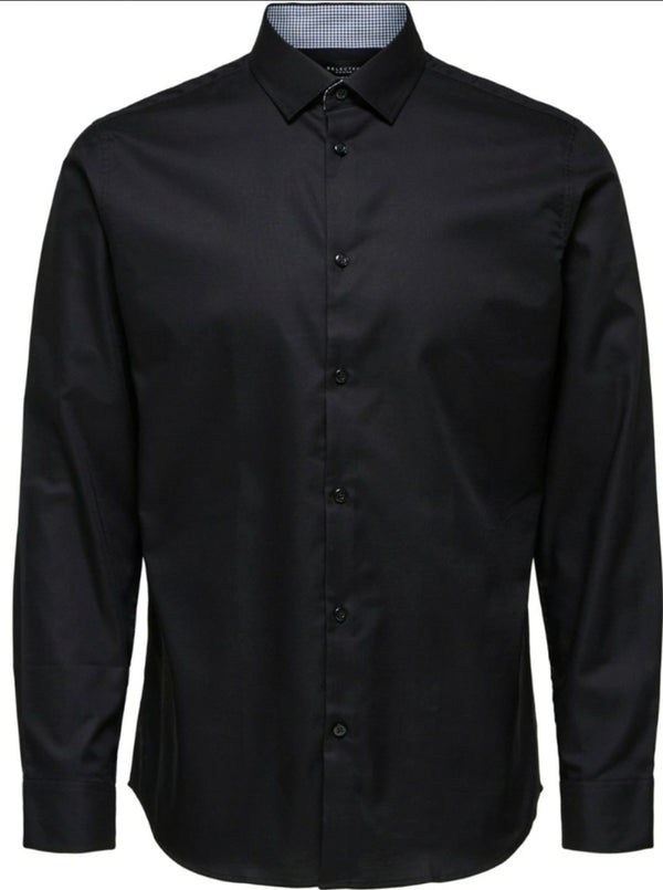 Selected Homme Slim New Mark Shirt Black q23menswear galway